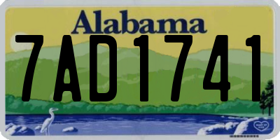 AL license plate 7AD1741