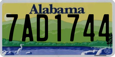 AL license plate 7AD1744