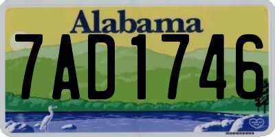AL license plate 7AD1746