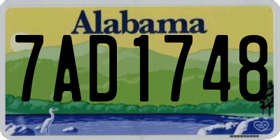 AL license plate 7AD1748