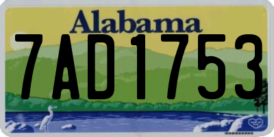 AL license plate 7AD1753