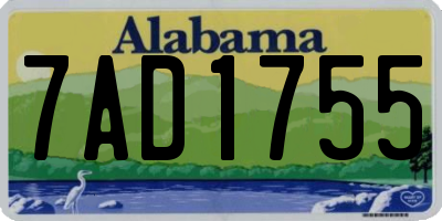 AL license plate 7AD1755