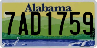 AL license plate 7AD1759