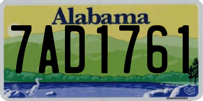 AL license plate 7AD1761