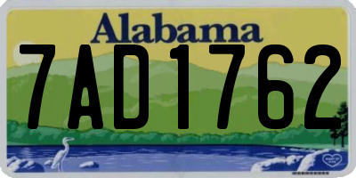 AL license plate 7AD1762