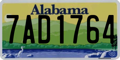 AL license plate 7AD1764