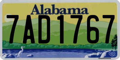 AL license plate 7AD1767