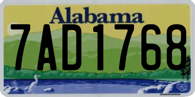 AL license plate 7AD1768