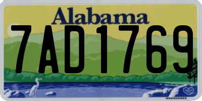 AL license plate 7AD1769