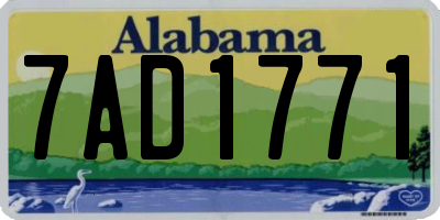 AL license plate 7AD1771