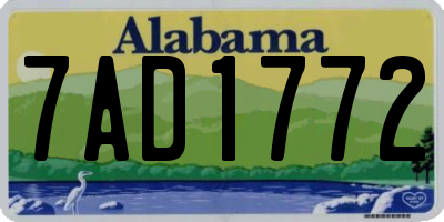 AL license plate 7AD1772