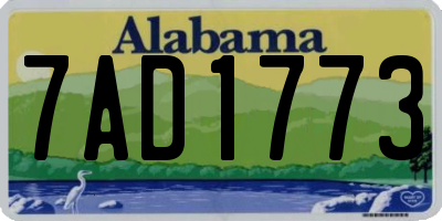 AL license plate 7AD1773