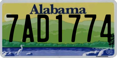 AL license plate 7AD1774
