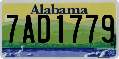 AL license plate 7AD1779