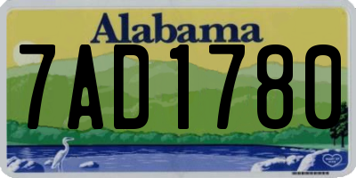 AL license plate 7AD1780