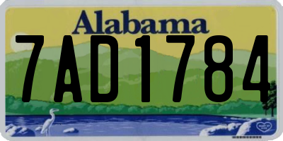 AL license plate 7AD1784