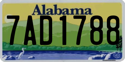 AL license plate 7AD1788