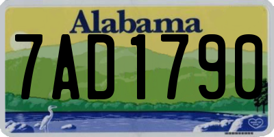 AL license plate 7AD1790