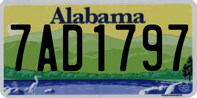 AL license plate 7AD1797