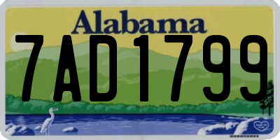 AL license plate 7AD1799