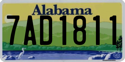AL license plate 7AD1811