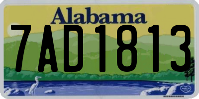 AL license plate 7AD1813