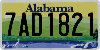 AL license plate 7AD1821