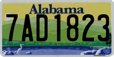 AL license plate 7AD1823