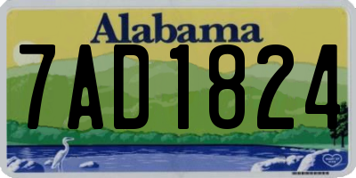 AL license plate 7AD1824