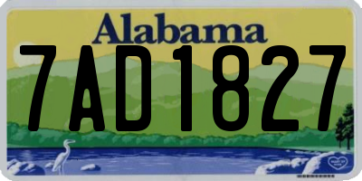 AL license plate 7AD1827