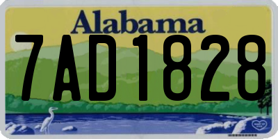 AL license plate 7AD1828
