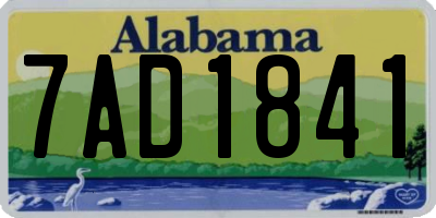 AL license plate 7AD1841