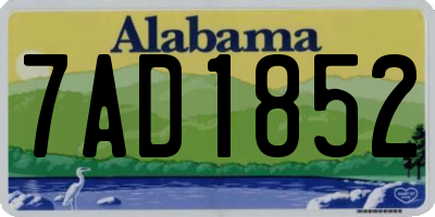AL license plate 7AD1852