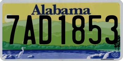 AL license plate 7AD1853