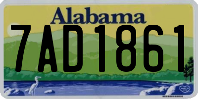 AL license plate 7AD1861
