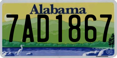 AL license plate 7AD1867