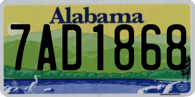 AL license plate 7AD1868