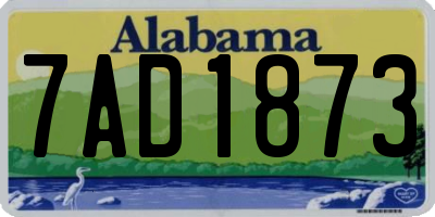 AL license plate 7AD1873