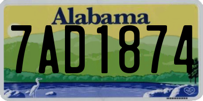 AL license plate 7AD1874