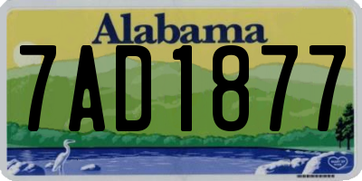 AL license plate 7AD1877