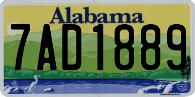 AL license plate 7AD1889