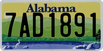 AL license plate 7AD1891