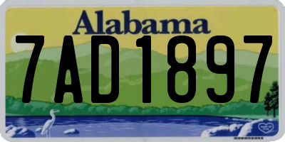AL license plate 7AD1897