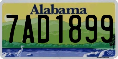 AL license plate 7AD1899