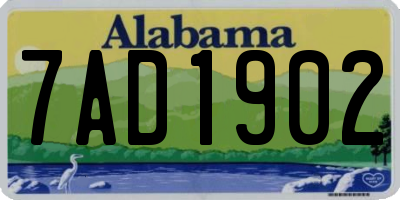 AL license plate 7AD1902