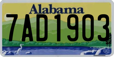 AL license plate 7AD1903