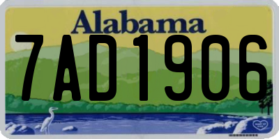 AL license plate 7AD1906