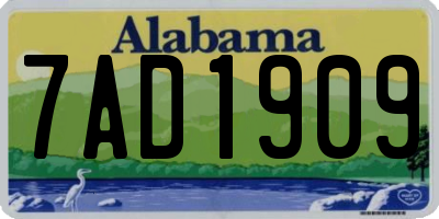 AL license plate 7AD1909