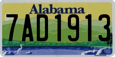 AL license plate 7AD1913