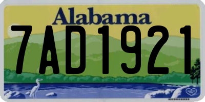 AL license plate 7AD1921